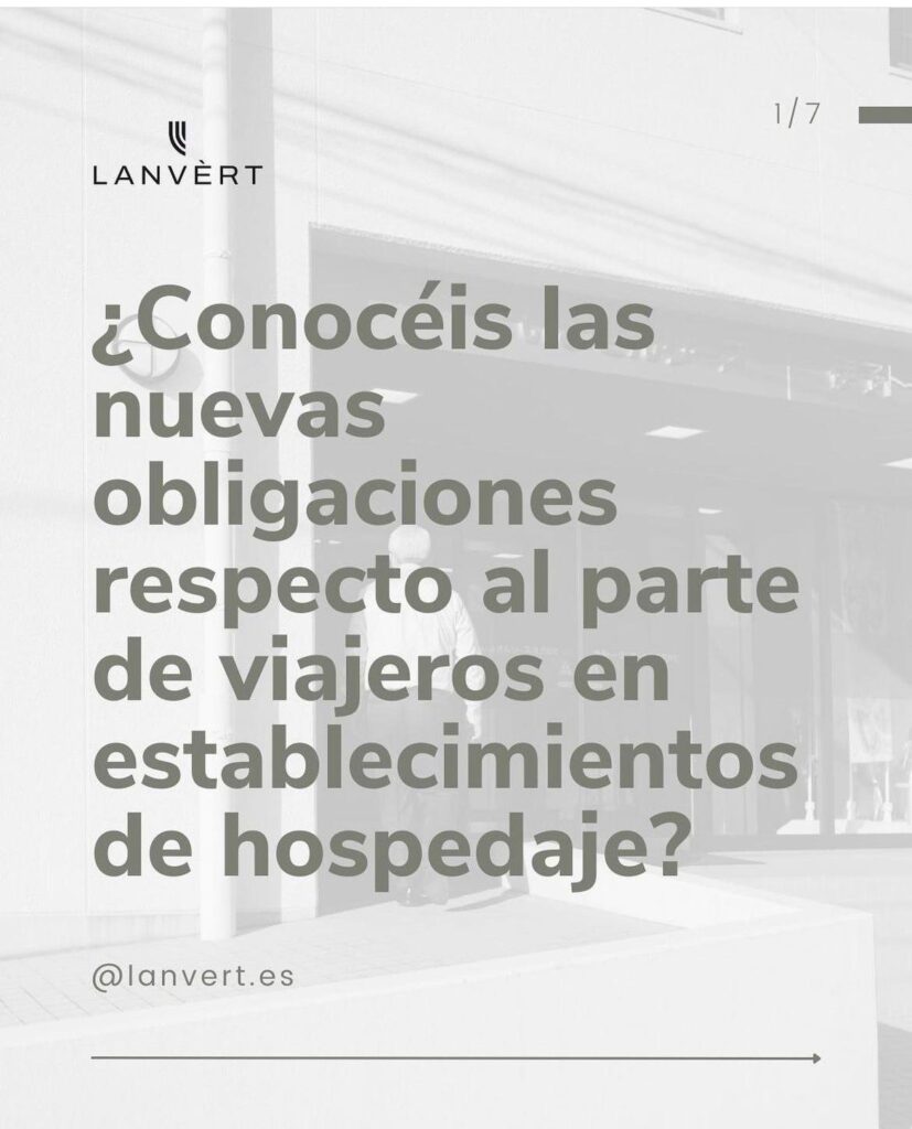Nuevas obligaciones respecto al parte de viajeros en establecimientos de hospedaje